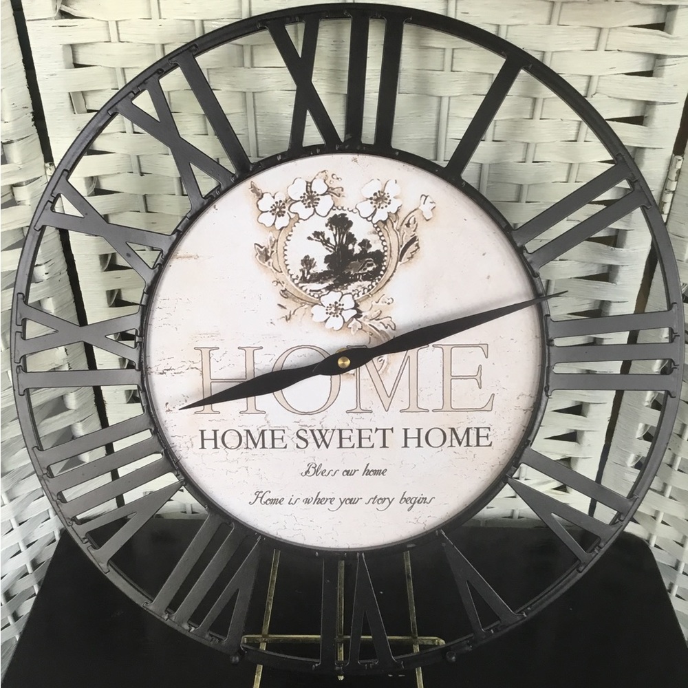 Rustic Metal Wall Clock New w/ 3 tiny defects - Picture 9 of 16